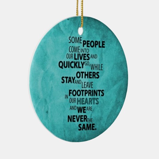 AQUAMARINE MENSCHEN VERLIESS FOOTPRINTS AUF IHREM KERAMIK ORNAMENT (Rechts)