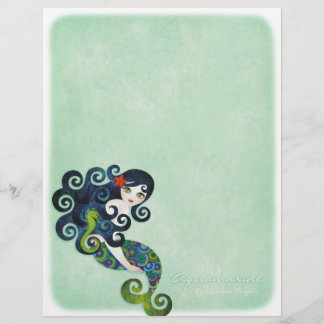 Aquamarine Mermaid Letterhead