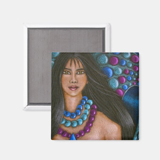 AQUAMARINE MERMAID Magnet (Vorderseite/Rückseite)