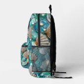 Aquamarine Mermaid-Printwerbung mit Seashells Bedruckter Rucksack (Rechts)