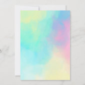 Aquamarine Mermaid zum Geburtstag Einladung (Rückseite)