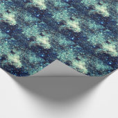 Aquamarine Milchstraße Geschenkpapier (Ecke)