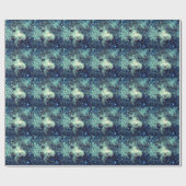 Aquamarine Milchstraße Geschenkpapier (Flach)