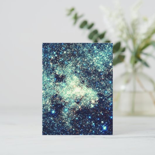 Aquamarine Milchstraße Postkarte (Stehend Vorderseite)