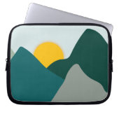 Aquamarine Minimalberge Laptop-Sieb Laptopschutzhülle (Vorderseite)