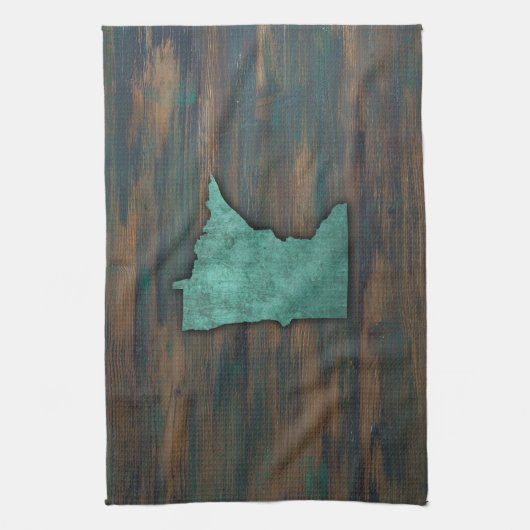 Aquamarine Minnesota-Form Geschirrtuch (Vertikal)