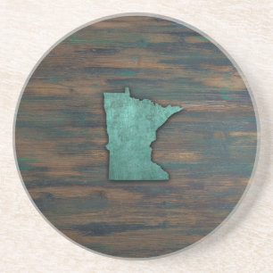 Aquamarine Minnesota-Form Getränkeuntersetzer
