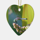 Aquamarine mit Augen Libelle Keramikornament (Links)