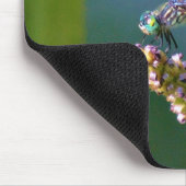 Aquamarine mit Augen Libelle Mousepad (Ecke)