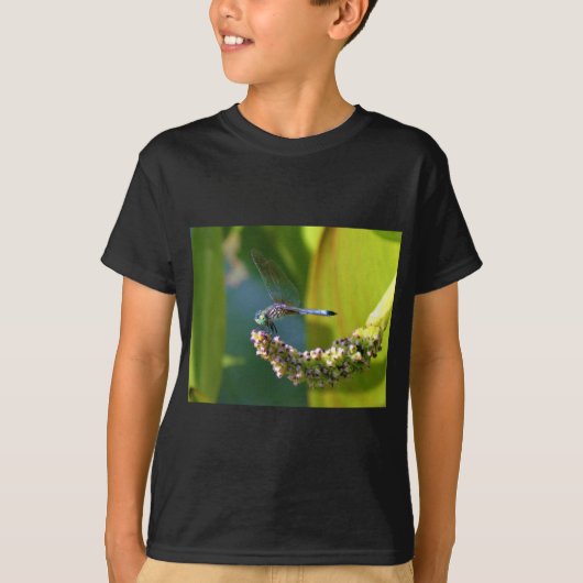 Aquamarine mit Augen Libelle T-Shirt (Vorderseite)
