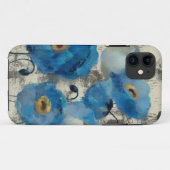 Aquamarine mit Blumen Case-Mate iPhone Hülle (Rückseite (Horizontal))