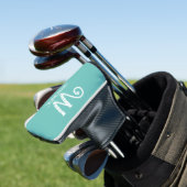 Aquamarine Mit Monogramm Putter Golf Head Cover Headcover (In Situ)