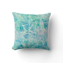 Aquamarine mit weißem Geometriespannraum