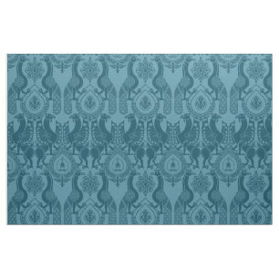 Aquamarine mittelalterliche Friedhöfe und Drachen Stoff