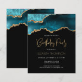 Aquamarine Mittelausstattung jedes Jahr Einladung  (Vorne/Hinten)