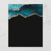 Aquamarine Mittelausstattung jedes Jahr Einladung  (Rückseite)