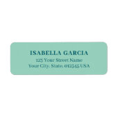 Aquamarine moderne Rücksendeadresse (Vorne)