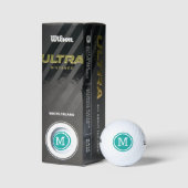 Aquamarine Mongram Personalisierte Golfbälle (Verpackungen)
