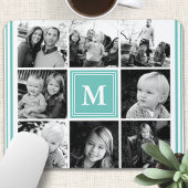 Aquamarine Monogramm-Familiensammlung Mousepad