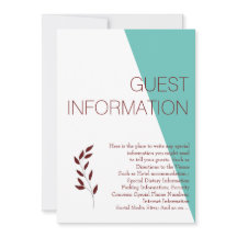 Aquamarine Monogramm 💍 Moderne Verschlusskarte