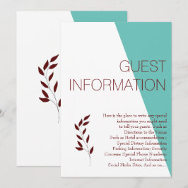 Aquamarine Monogramm 💍 Moderne Verschlusskarte Einladung