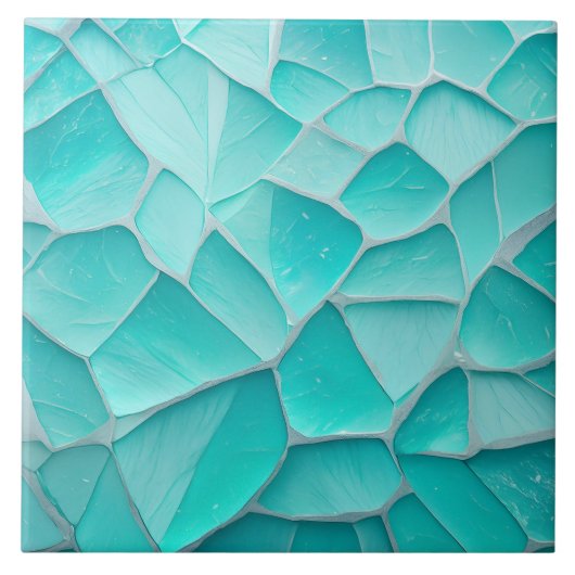 Aquamarine - Mosaik Fliese (Vorderseite)