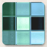 AquaMarine Mosaik Untersetzer Set mit Korkstützen
