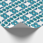 Aquamarine Motif Geschenkpapier (Ecke)