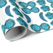 Aquamarine Motif Geschenkpapier (Rolleneckpunkt)
