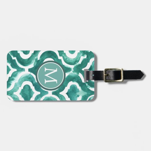 Aquamarine Motif IV Gepäckanhänger (Vorderseite horizontal)