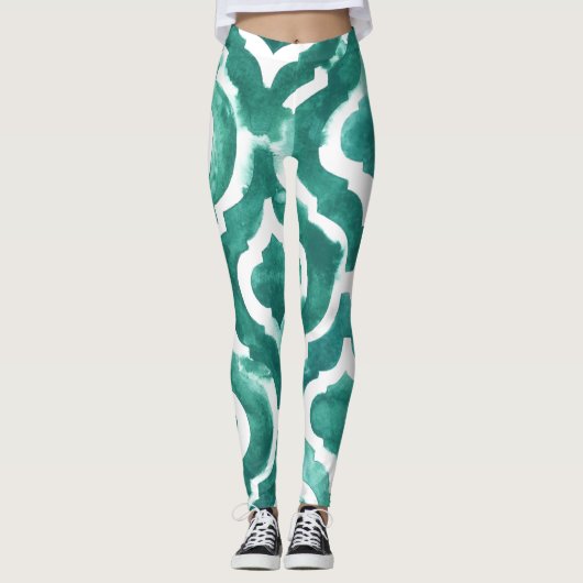 Aquamarine Motif IV Leggings (Vorderseite)
