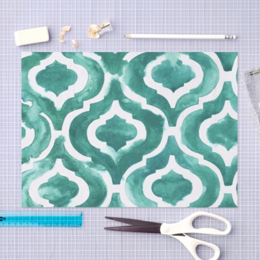 Aquamarine Motif IV Seidenpapier (Handwerk)