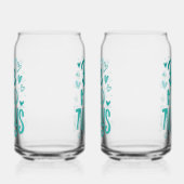 Aquamarine Motivierend Meldung "be kind" Dosenglas (Links)