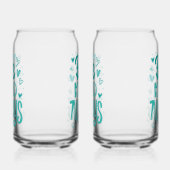 Aquamarine Motivierend Meldung "be kind" Dosenglas (Rechts)