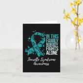 Aquamarine Multifunktionsleisten-Tourette-Syndrom- Karte (Gelbe Blume)