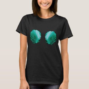 Aquamarine Muschel Mermaid Bra Halloween Kostüm T-Shirt