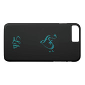 Aquamarine Musikclef-Herz iPhone 7 Plusfall Case-Mate iPhone Hülle (Rückseite (Horizontal))