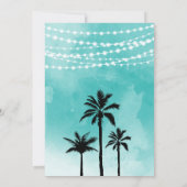 Aquamarine Musikfestival Geburtstagsfeier Einladun Einladung (Rückseite)