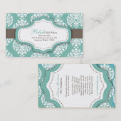 Aquamarine Nagel-Techniker-Geschäfts-Karte des Visitenkarte (Vorne/Hinten)