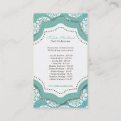 Aquamarine Nagel-Techniker-Geschäfts-Karte des Visitenkarte (Rückseite)