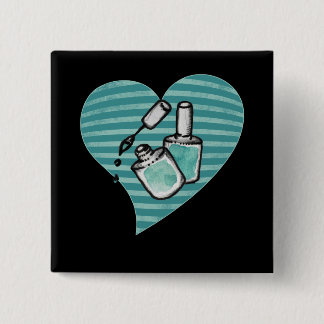 Aquamarine Nagellack Button