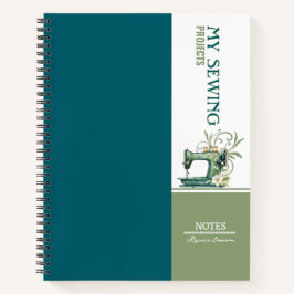 Aquamarine Nähprojektnotizen Notizblock