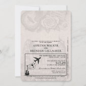 Aquamarine Nashville Passport Wedding Einladung (Vorderseite)