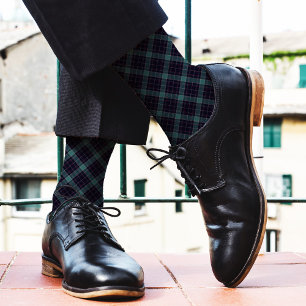 Aquamarine Navy Sporty Kariertes Muster Tartan Spo Socken