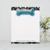 Aquamarine Neigungs-Barke des Posh Hündchen-311 Briefbogen (Stehend Vorderseite)