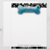 Aquamarine Neigungs-Barke des Posh Hündchen-311 Briefbogen (Vorne/Hinten)