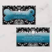 Aquamarine Neigungs-Barke des Posh Hündchen-311 Visitenkarte (Vorne/Hinten)