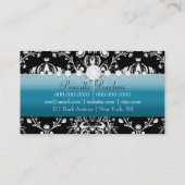 Aquamarine Neigungs-Barke des Posh Hündchen-311 Visitenkarte (Rückseite)