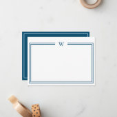 Aquamarine Note Card Luxe Personal Stationery Mitteilungskarte (Vorderseite/Rückseite Beispiel)