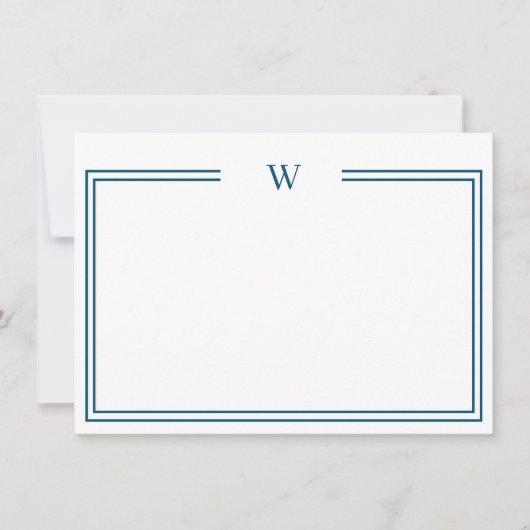 Aquamarine Note Card Luxe Personal Stationery Mitteilungskarte (Vorderseite)